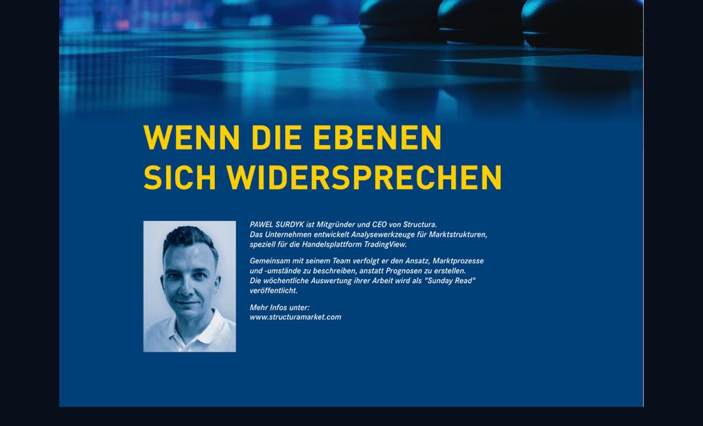 Cover of VTAD-News No. 45 featuring the German headline "Wenn die Ebenen sich widersprechen" and Structura founder Pawel Surdyk.